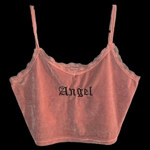 Pink Velvet Crop Top